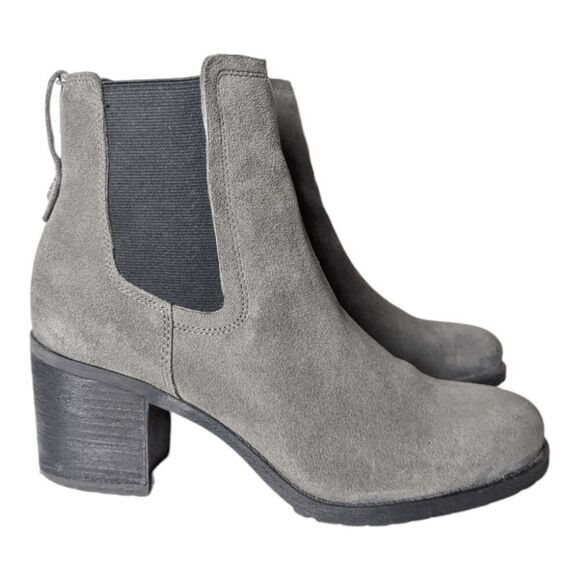 SAM EDELMAN Hanley Grey Suede Chelsea Boot Size 8.5 - Picture 4 of 12